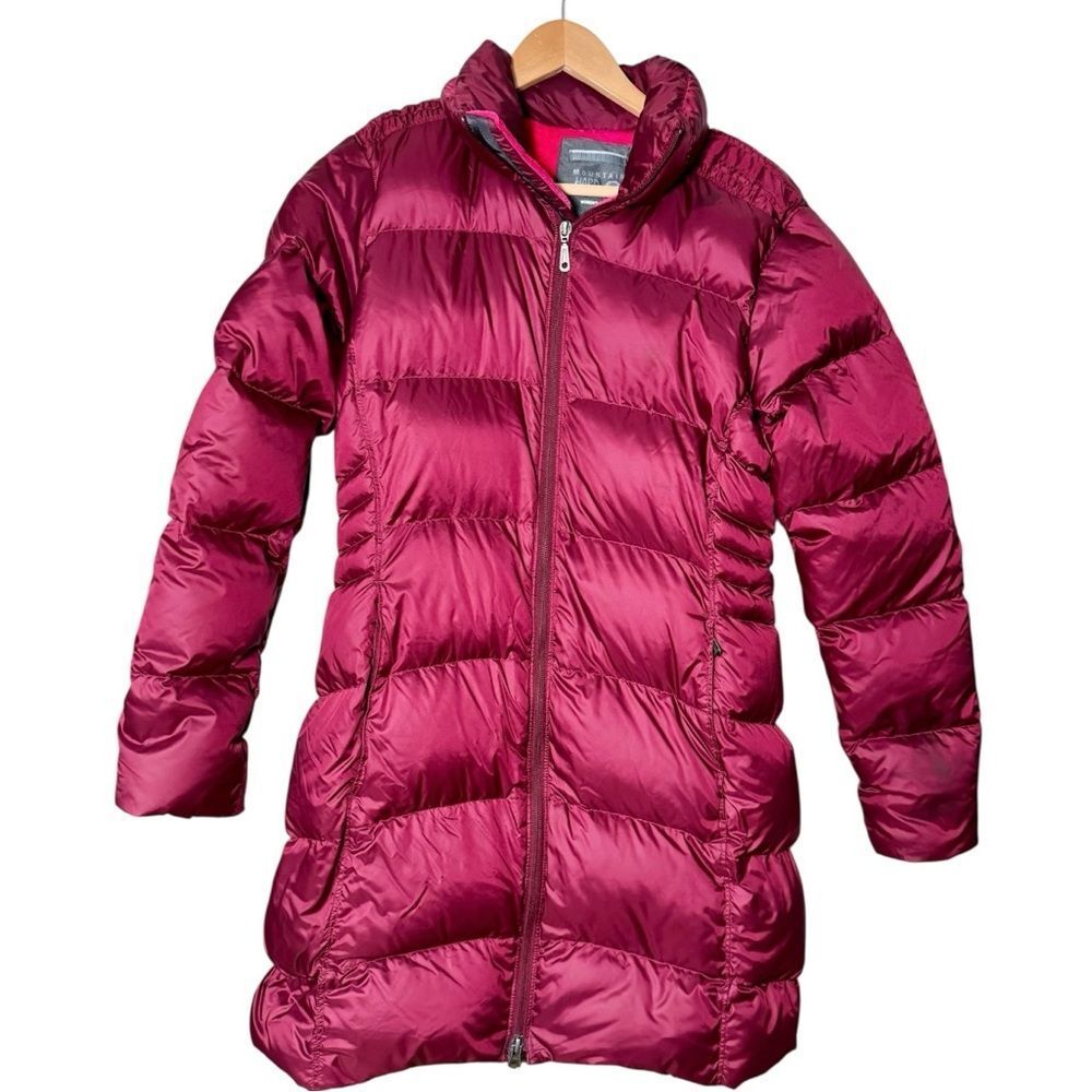 Mountain Hardwear 80% Down Puffer Long Parka Jacket Maroon Women’s Medium‎